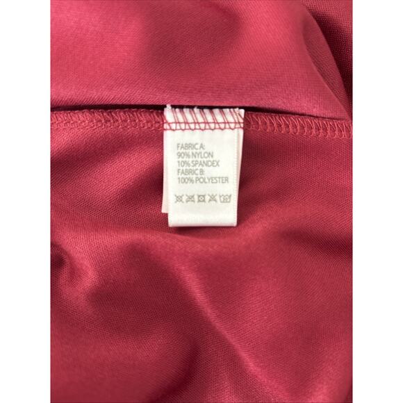 Baby Doll Lace Chiffon Skirt Burgundy Dark Romantic Cocktail Dress 18W - Picture 13 of 16